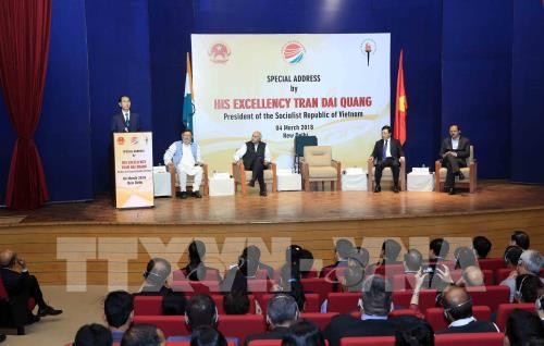 Le président vietnamien exhorte à impulser le partenariat stratégique intégrale Vietnam-Inde ảnh 2 Le président vietnamien exhorte à impulser le partenariat stratégique intégrale Vietnam-Inde ảnh 2