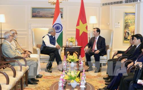 Le président vietnamien exhorte à impulser le partenariat stratégique intégrale Vietnam-Inde ảnh 1 Le président vietnamien exhorte à impulser le partenariat stratégique intégrale Vietnam-Inde ảnh 1
