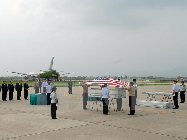Hanoï : remise des restes de soldats américains portés disparus au Vietnam ảnh 1 Hanoï : remise des restes de soldats américains portés disparus au Vietnam ảnh 1