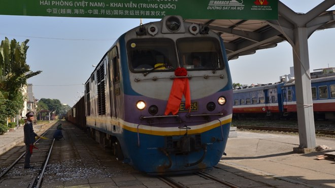 Lancement d’un service de train de fret entre Hai Phong et Kaiyuan (Chine) ảnh 1 Lancement d’un service de train de fret entre Hai Phong et Kaiyuan (Chine) ảnh 1
