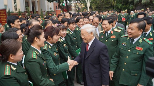 Têt : Nguyen Phu Trong formule ses vœux au Commandement des gardes-frontières ảnh 1 Têt : Nguyen Phu Trong formule ses vœux au Commandement des gardes-frontières ảnh 1