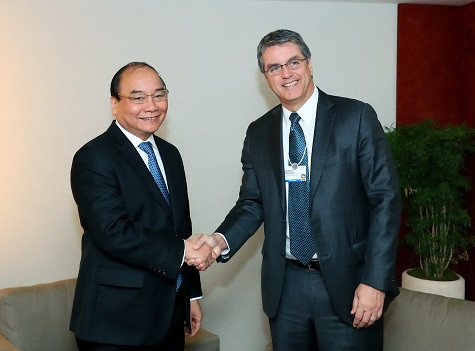 Nguyen Xuan Phuc rencontre à Davos les dirigeants de la BM, de l'OMC et du groupe Alibaba ảnh 2 Nguyen Xuan Phuc rencontre à Davos les dirigeants de la BM, de l'OMC et du groupe Alibaba ảnh 2