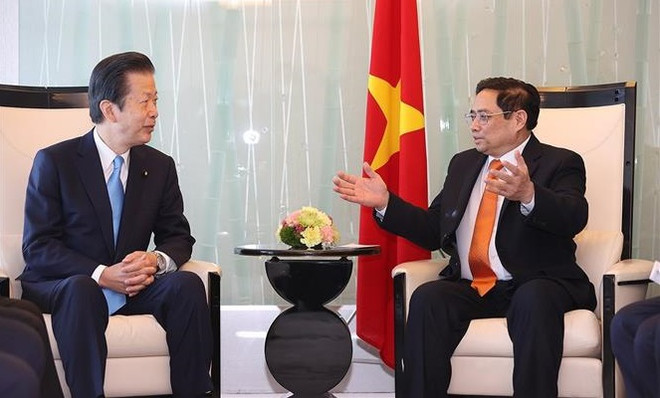 Le PM Pham Minh Chinh reçoit des dirigeants de Partis japonais ảnh 2 Le PM Pham Minh Chinh reçoit des dirigeants de Partis japonais ảnh 2
