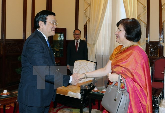 Le président Truong Tan Sang promeut le développement des relations Vietnam-Inde ảnh 1 Le président Truong Tan Sang promeut le développement des relations Vietnam-Inde ảnh 1