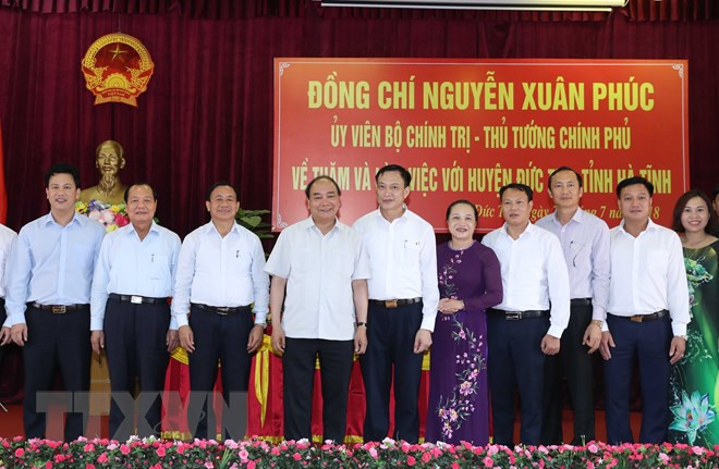 Le Premier ministre Nguyen Xuan Phuc en visite de travail à Ha Tinh ảnh 1 Le Premier ministre Nguyen Xuan Phuc en visite de travail à Ha Tinh ảnh 1