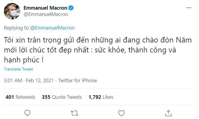 Nouvel an lunaire : des dirigeants étrangers envoient leurs salutations en vietnamien ảnh 1 Nouvel an lunaire : des dirigeants étrangers envoient leurs salutations en vietnamien ảnh 1