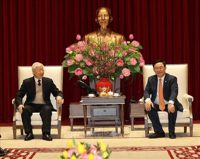 Le dirigeant Nguyen Phu Trong adresse ses voeux du Têt à Hanoï ảnh 2 Le dirigeant Nguyen Phu Trong adresse ses voeux du Têt à Hanoï ảnh 2