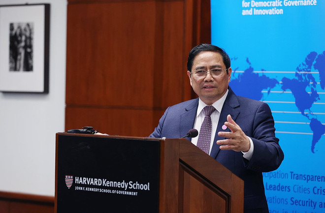 Allocution du PM vietnamien sur la construction d'une économie indépendante et autonome à l'Université de Harvard ảnh 1 Allocution du PM vietnamien sur la construction d'une économie indépendante et autonome à l'Université de Harvard ảnh 1
