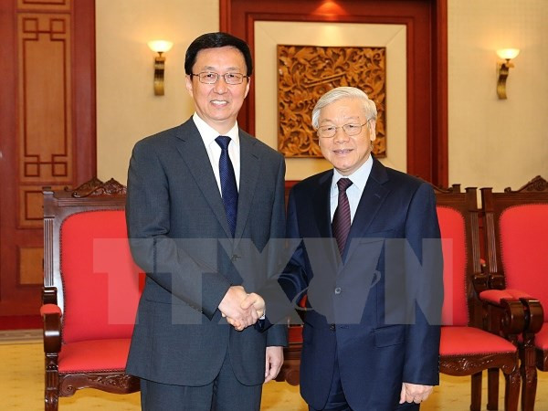 Le leader du PCV reçoit une délégation du Parti communiste chinois ảnh 1 Le leader du PCV reçoit une délégation du Parti communiste chinois ảnh 1