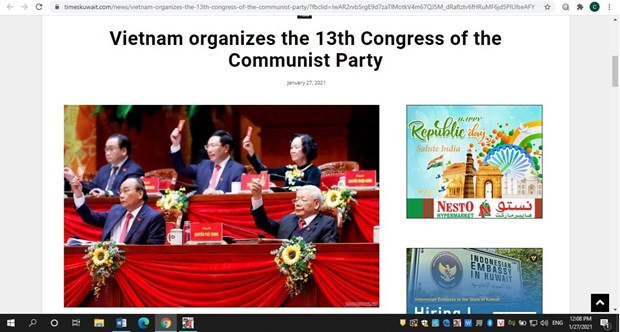 Times Kuwait : le Vietnam fait sa marque avec des percées au milieu des difficultés ảnh 1 Times Kuwait : le Vietnam fait sa marque avec des percées au milieu des difficultés ảnh 1
