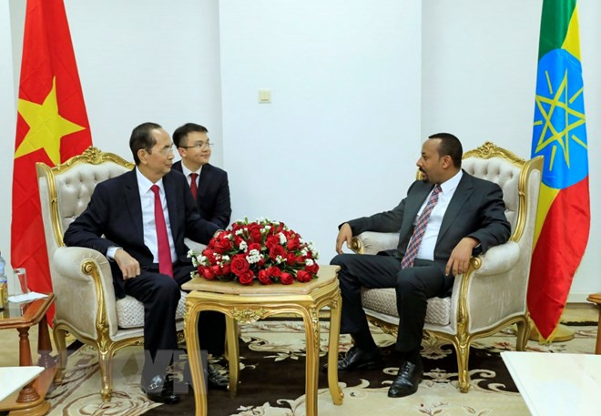 Entrevue entre le président Trân Dai Quang et le Premier ministre éthiopien Abiy Ahmed ảnh 1
