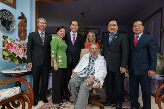 Le président Tran Dai Quang rencontre le leader cubain Fidel Castro ảnh 1 Le président Tran Dai Quang rencontre le leader cubain Fidel Castro ảnh 1