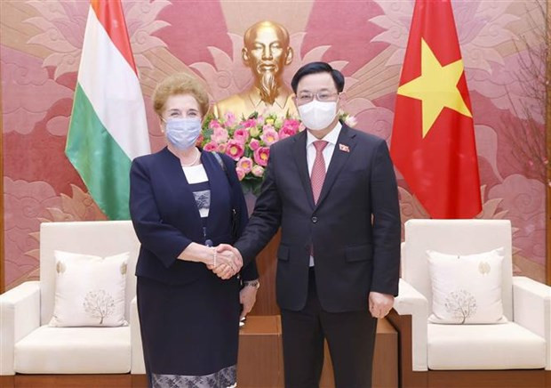 Le président de l’AN reçoit la première vice-présidente de l’AN hongroise ảnh 1 Le président de l’AN reçoit la première vice-présidente de l’AN hongroise ảnh 1