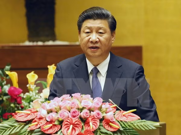 Le dirigeant chinois Xi Jinping s’exprime ​devant l’Assemblée nationale vietnamienne ảnh 1