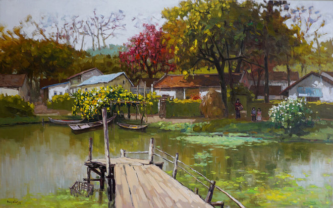 "Des jours paisibles" sous le pinceau de Lâm Duc Manh ảnh 1 "Des jours paisibles" sous le pinceau de Lâm Duc Manh ảnh 1