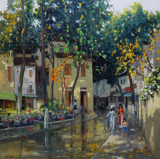 "Des jours paisibles" sous le pinceau de Lâm Duc Manh ảnh 2 "Des jours paisibles" sous le pinceau de Lâm Duc Manh ảnh 2