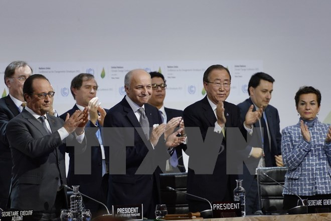 Le Vietnam salue l’adoption de l’accord de Paris sur le climat ảnh 1 Le Vietnam salue l’adoption de l’accord de Paris sur le climat ảnh 1