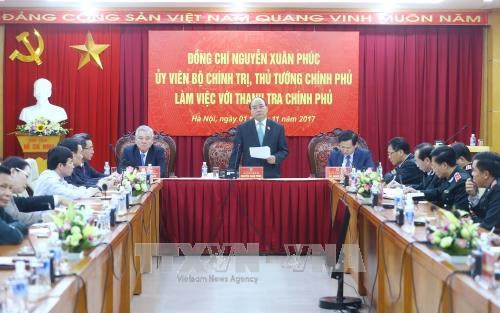Le PM Nguyên Xuân Phuc travaille avec l’Inspection gouvernementale ảnh 1 Le PM Nguyên Xuân Phuc travaille avec l’Inspection gouvernementale ảnh 1