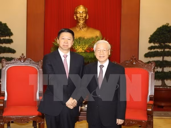 Le secrétaire général du PCV reçoit l’envoyé spécial de Xi Jinping ảnh 1