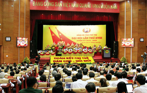 Ouverture du XVIIIe congrès de l'organisation du PCV de Phu Tho ảnh 1 Ouverture du XVIIIe congrès de l'organisation du PCV de Phu Tho ảnh 1