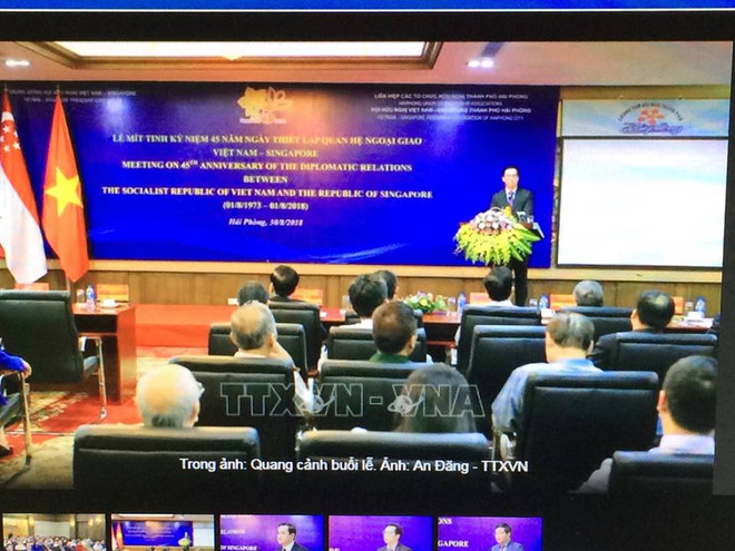Hai Phong: célébration de l’établissement des relations diplomatiques Vietnam-Singapour ảnh 1 Hai Phong: célébration de l’établissement des relations diplomatiques Vietnam-Singapour ảnh 1