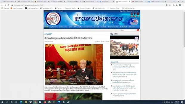 La séance d’ouverture du 13e Congrès du Parti attire l’attention de médias du Laos ảnh 1 La séance d’ouverture du 13e Congrès du Parti attire l’attention de médias du Laos ảnh 1