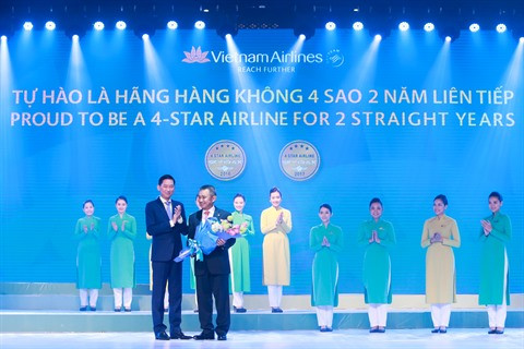 Vietnam Airlines continue d’affirmer son statut de service à 4 étoiles ảnh 1 Vietnam Airlines continue d’affirmer son statut de service à 4 étoiles ảnh 1