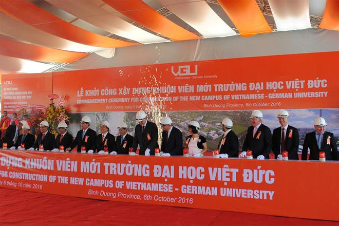Mise en chantier de l'Université Vietnam-Allemagne à Binh Duong ảnh 1 Mise en chantier de l'Université Vietnam-Allemagne à Binh Duong ảnh 1