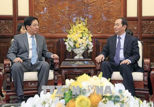 Le chef de l'Etat reçoit l’ambassadeur chinois Hong Xiaoyong ảnh 1 Le chef de l'Etat reçoit l’ambassadeur chinois Hong Xiaoyong ảnh 1