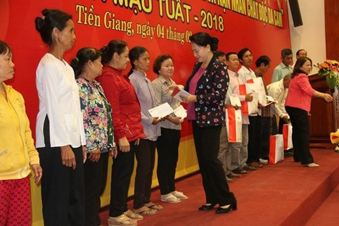 La présidente de l’AN formule ses vœux du Têt à Tien Giang et Ben Tre ảnh 1 La présidente de l’AN formule ses vœux du Têt à Tien Giang et Ben Tre ảnh 1