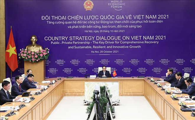Le PM copréside le premier Dialogue stratégique national Vietnam-WEF ảnh 2 Le PM copréside le premier Dialogue stratégique national Vietnam-WEF ảnh 2