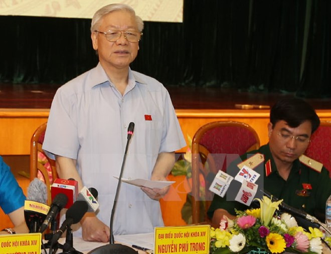 Le leader du PCV Nguyên Phu Trong à l’écoute des électeurs de Hanoi ảnh 1 Le leader du PCV Nguyên Phu Trong à l’écoute des électeurs de Hanoi ảnh 1
