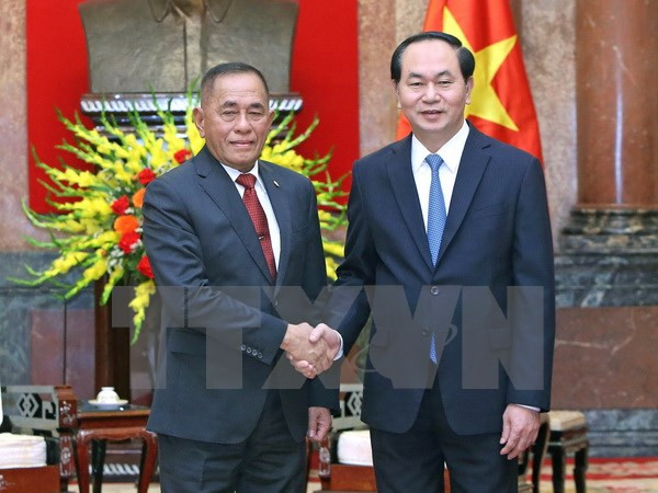 Le président Trân Dai Quang reçoit le ministre indonésien de la Défense ảnh 1 Le président Trân Dai Quang reçoit le ministre indonésien de la Défense ảnh 1