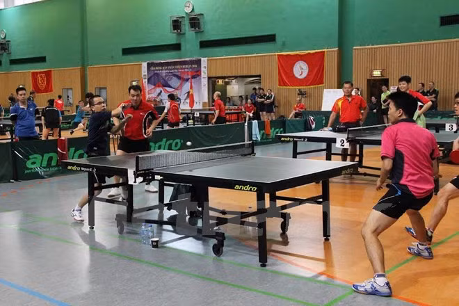 Premier tournoi de ping-pong des Vietnamiens à Berlin ảnh 1 Premier tournoi de ping-pong des Vietnamiens à Berlin ảnh 1