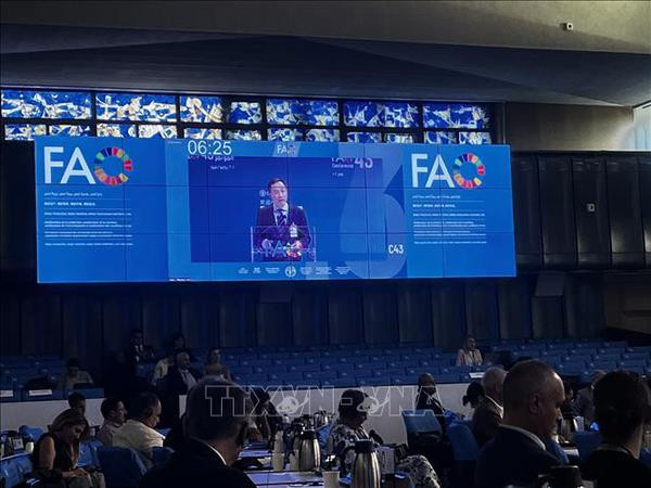 Propositions du Vietnam à la réunion plénière de la 43e conférence de la FAO ảnh 1 Propositions du Vietnam à la réunion plénière de la 43e conférence de la FAO ảnh 1