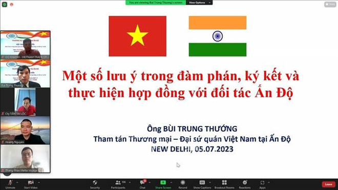 Webinaire sur la négociation de contrats, la signature avec des partenaires indiens ảnh 1 Webinaire sur la négociation de contrats, la signature avec des partenaires indiens ảnh 1