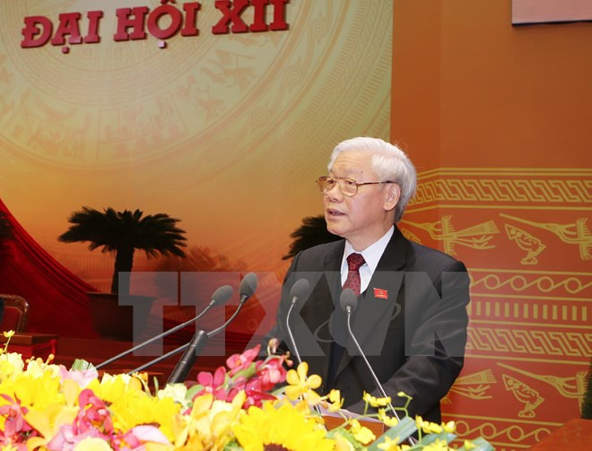 12e Congrès national du Parti : discours de clôture du secrétaire général Nguyen Phu Trong ảnh 1 12e Congrès national du Parti : discours de clôture du secrétaire général Nguyen Phu Trong ảnh 1