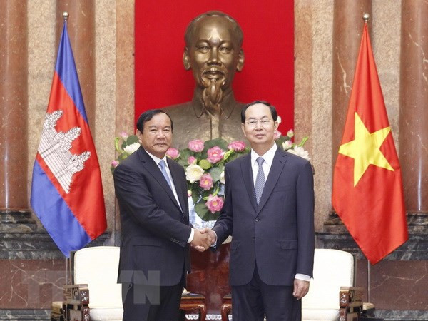 Le président Trân Dai Quang reçoit le ministre cambodgien des Affaires étrangères ảnh 1 Le président Trân Dai Quang reçoit le ministre cambodgien des Affaires étrangères ảnh 1