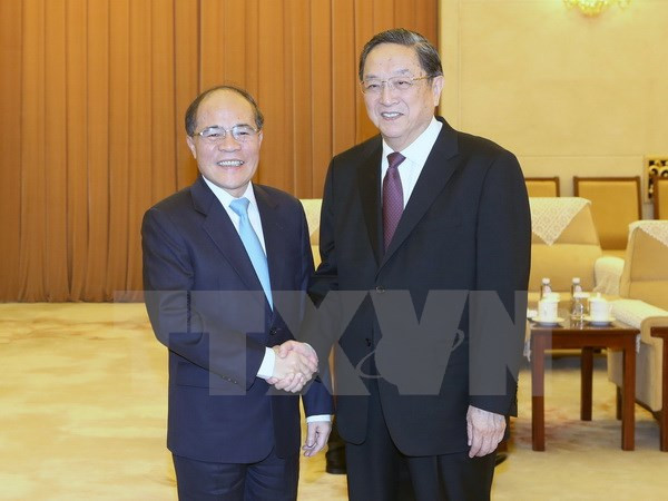 Entrevue entre Nguyen Sinh Hung et Yu Zhengsheng ảnh 1 Entrevue entre Nguyen Sinh Hung et Yu Zhengsheng ảnh 1