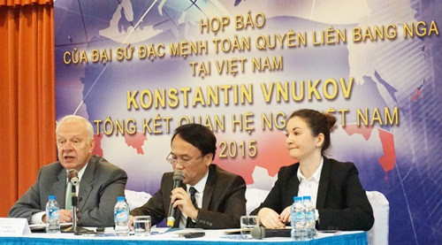Conférence de presse sur le bilan des relations Vietnam–Russie en 2015 ảnh 1 Conférence de presse sur le bilan des relations Vietnam–Russie en 2015 ảnh 1