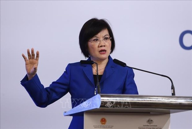 Visioconférence du groupe des femmes de l’ASEAN pour la paix ảnh 1