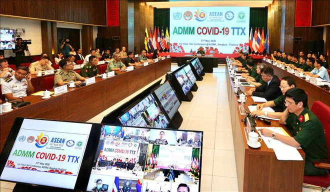 Exercice en ligne des forces de médecine militaire de l’ASEAN sur la réponse au COVID-19 ảnh 1