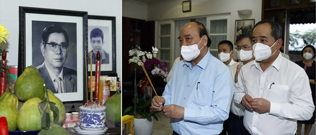 Le président Nguyen Xuan Phuc rend hommage à d’anciens dirigeants du Parti et de l’Etat ảnh 1 Le président Nguyen Xuan Phuc rend hommage à d’anciens dirigeants du Parti et de l’Etat ảnh 1