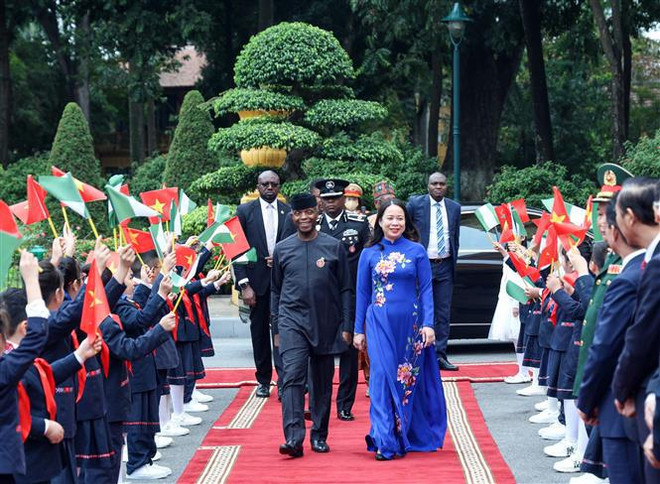 Entretien entre les vice-présidents du Vietnam et du Nigéria ảnh 1 Entretien entre les vice-présidents du Vietnam et du Nigéria ảnh 1