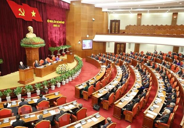 Troisième journée de travail du 11e Plénum du Comité central du Parti (XIIe mandat) ảnh 1 Troisième journée de travail du 11e Plénum du Comité central du Parti (XIIe mandat) ảnh 1