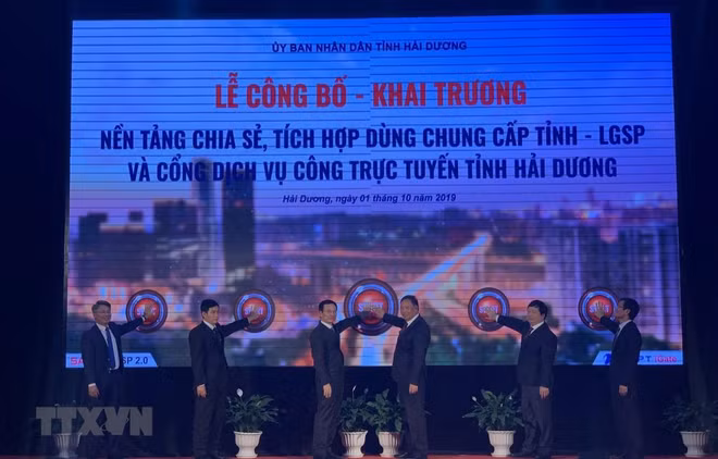 Hai Duong : inauguration de la plate-forme de services pour les administrations locales ảnh 1 Hai Duong : inauguration de la plate-forme de services pour les administrations locales ảnh 1