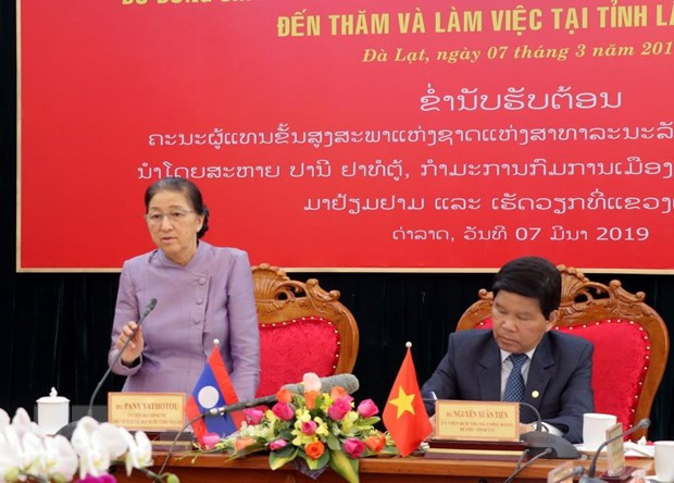 La présidente de l'AN laotienne en visite de travail à Lam Dong ảnh 1 La présidente de l'AN laotienne en visite de travail à Lam Dong ảnh 1