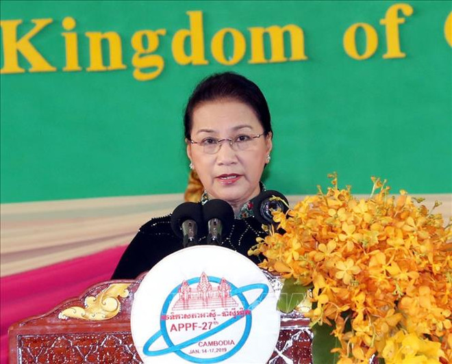 La présidente de l'AN Nguyen Thi Kim Ngan à l'ouverture de la réunion annuelle du FPAP-27 ảnh 1 La présidente de l'AN Nguyen Thi Kim Ngan à l'ouverture de la réunion annuelle du FPAP-27 ảnh 1