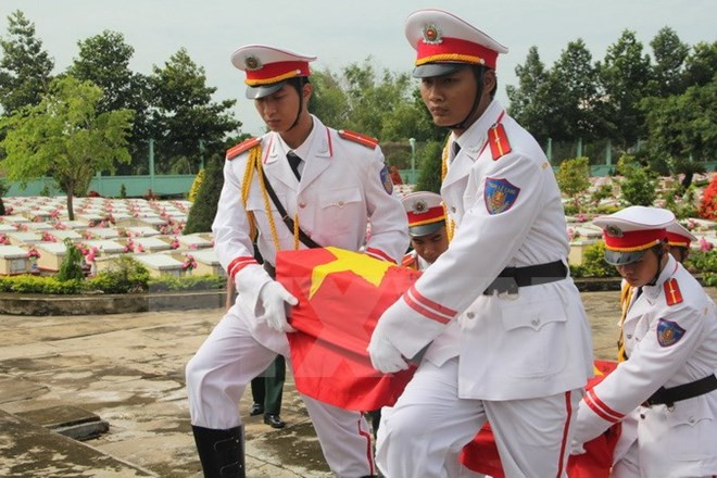 Inhumation des restes de soldats vietnamiens tombés au Cambodge et au Laos ảnh 1 Inhumation des restes de soldats vietnamiens tombés au Cambodge et au Laos ảnh 1
