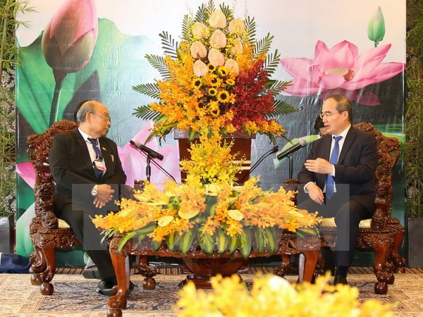 Le secrétaire du Comité du Parti de Hô Chi Minh-Ville reçoit le président du Parlement birman ảnh 1 Le secrétaire du Comité du Parti de Hô Chi Minh-Ville reçoit le président du Parlement birman ảnh 1